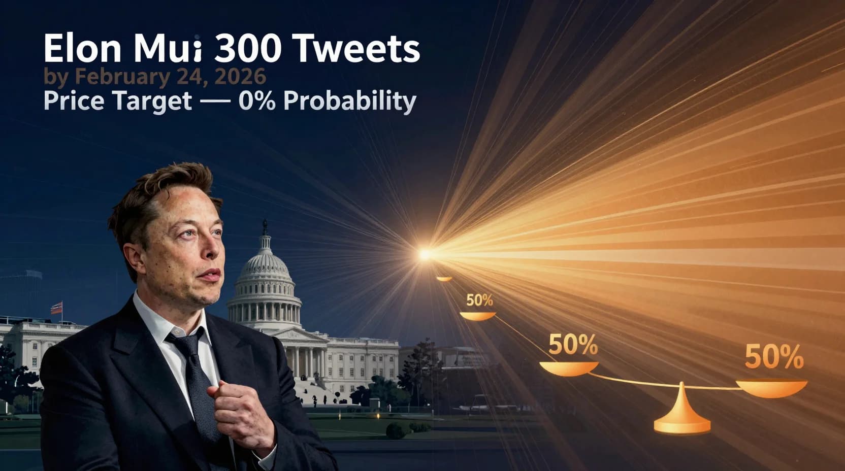 Will Elon Musk Reach 300 Tweets by February 24, 2026?