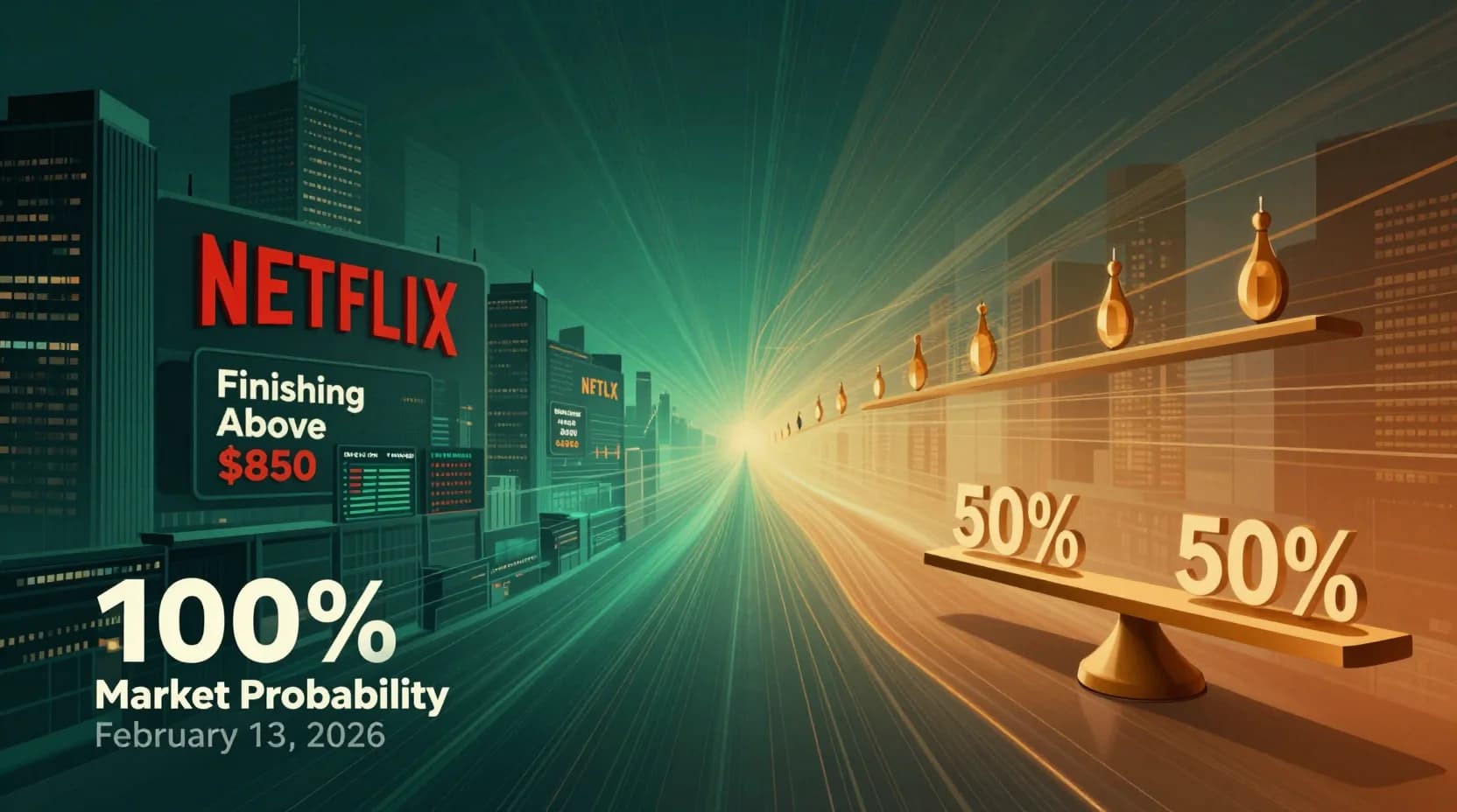 Will Netflix (NFLX) Finish Above $850 on February 13, 2026?