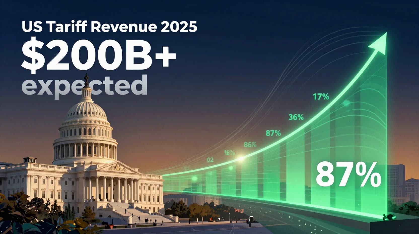 How much revenue will the U.S. raise from tariffs in 2025?