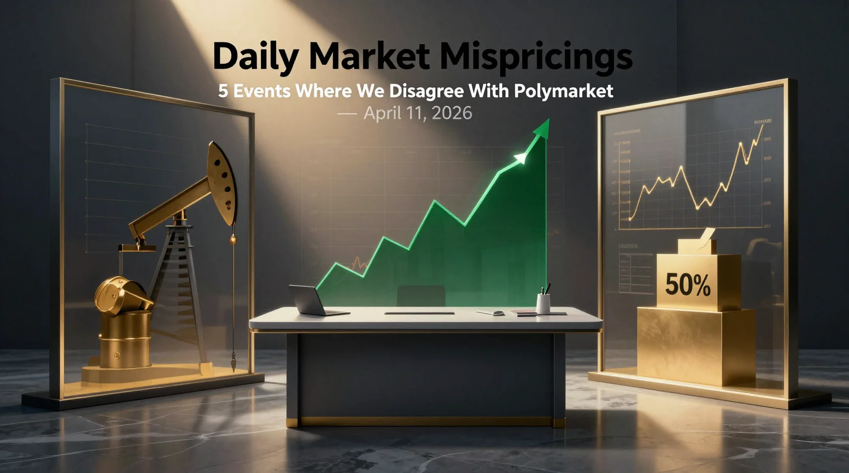 Daily Market Mispricings: 5 Events Where We Disagree With Polymarket — April 11, 2026
