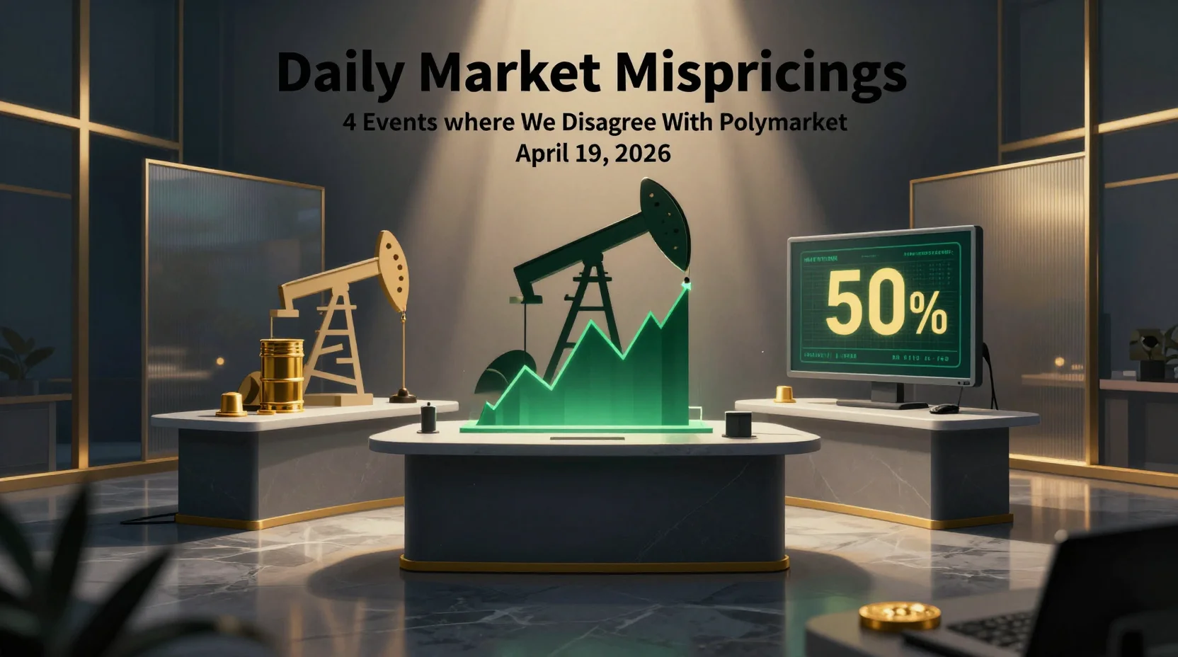 Daily Market Mispricings: 4 Events Where We Disagree With Polymarket — April 19, 2026