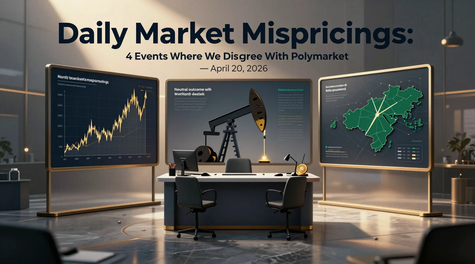 Daily Market Mispricings: 4 Events Where We Disagree With Polymarket — April 20, 2026