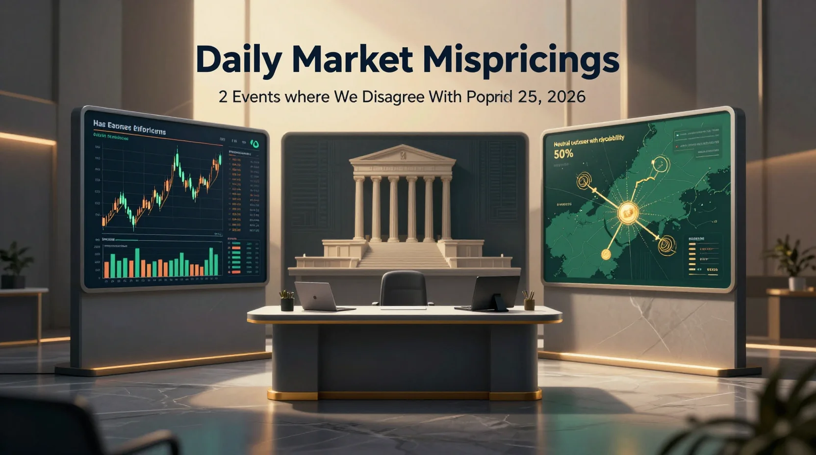 Daily Market Mispricings: 2 Events Where We Disagree With Polymarket — April 25, 2026