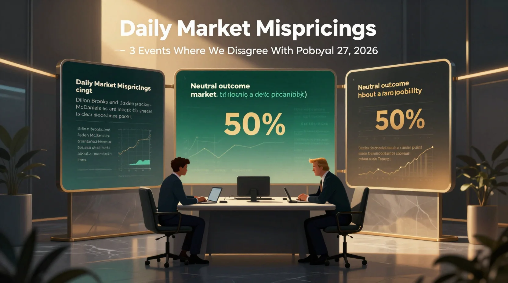 Daily Market Mispricings: 3 Events Where We Disagree With Polymarket — April 27, 2026