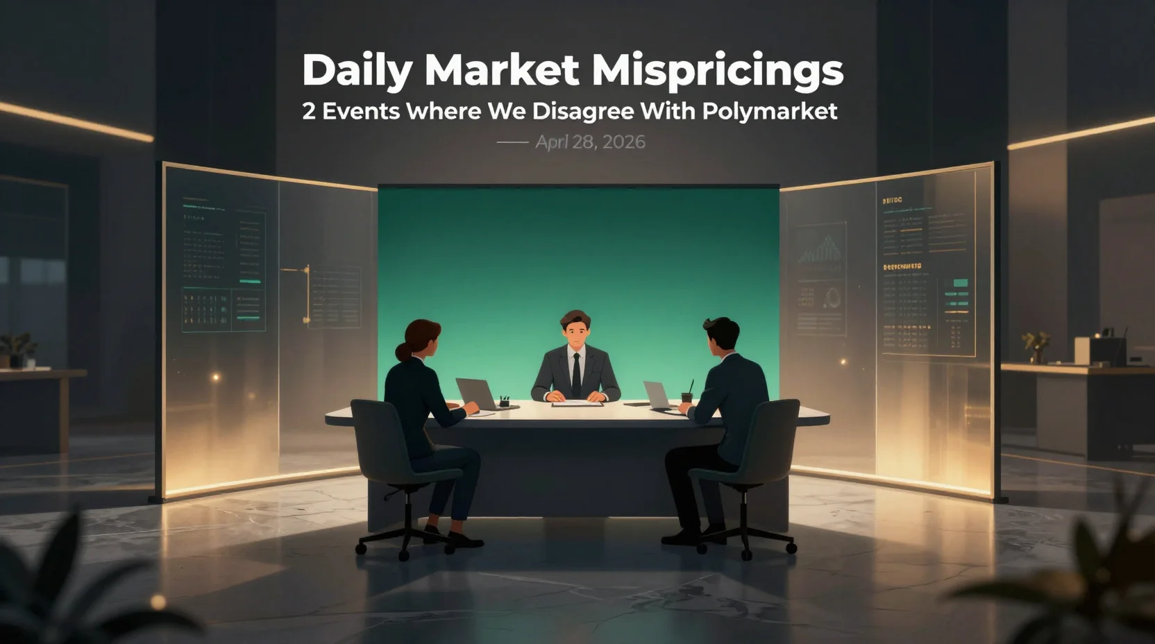 Daily Market Mispricings: 2 Events Where We Disagree With Polymarket — April 28, 2026