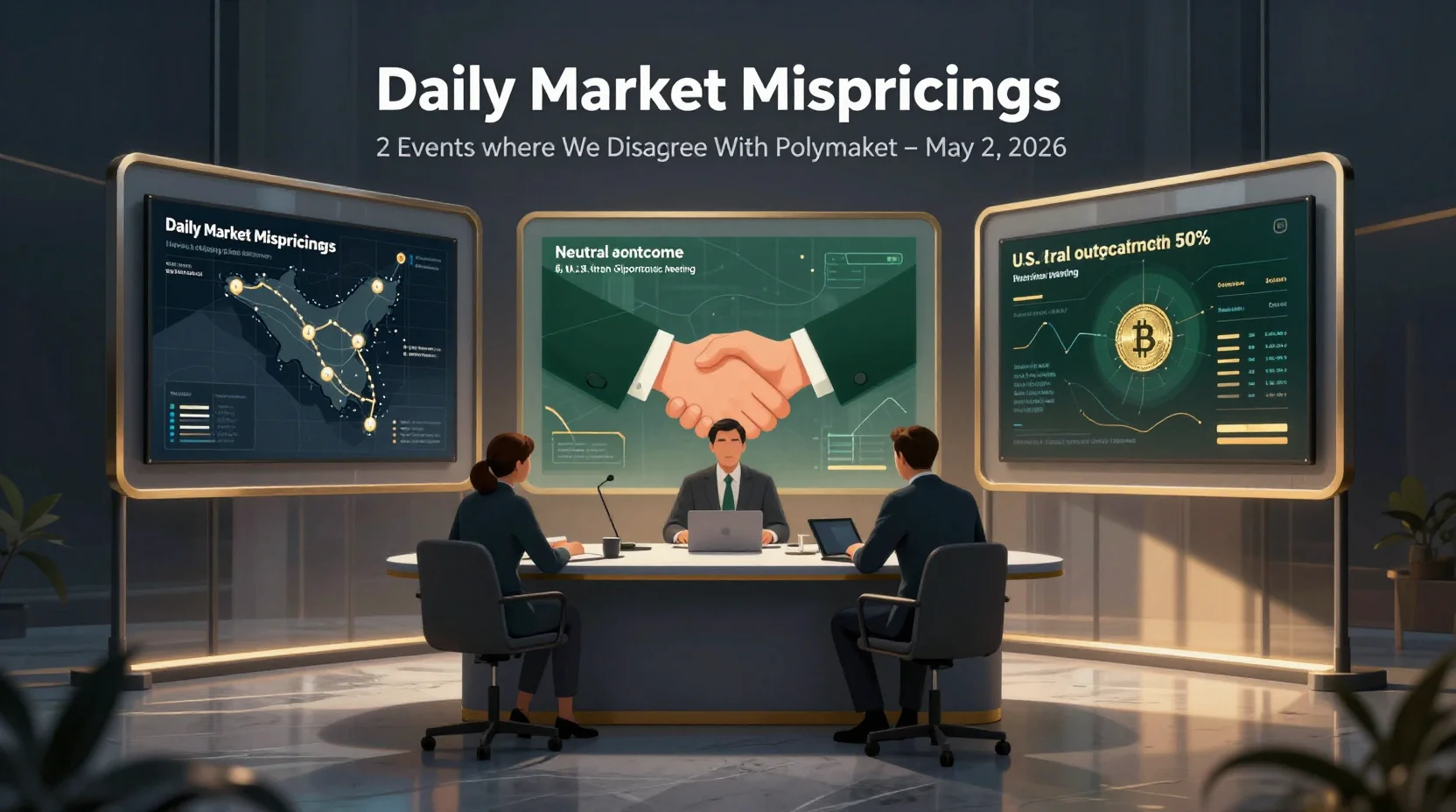 Daily Market Mispricings: 2 Events Where We Disagree With Polymarket — May 2, 2026