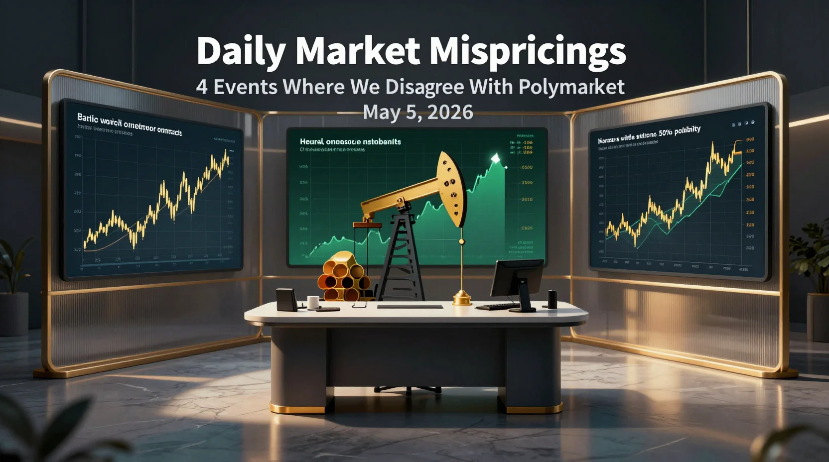 Daily Market Mispricings: 4 Events Where We Disagree With Polymarket — May 5, 2026