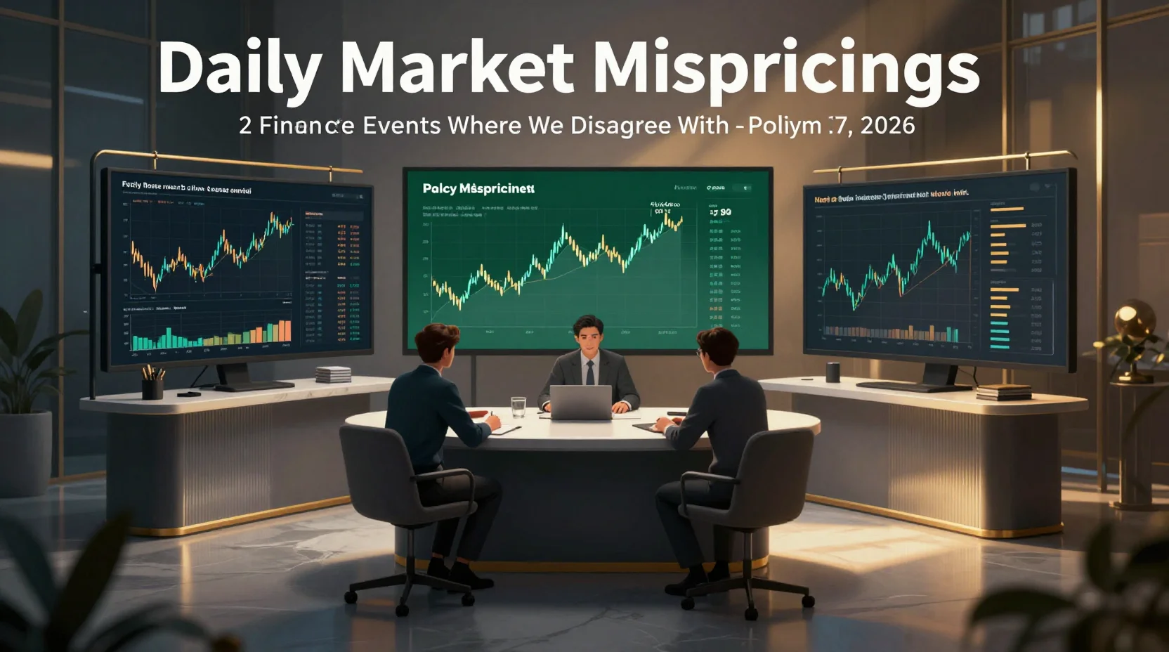 Daily Market Mispricings: 2 Finance Events Where We Disagree With Polymarket — May 17, 2026