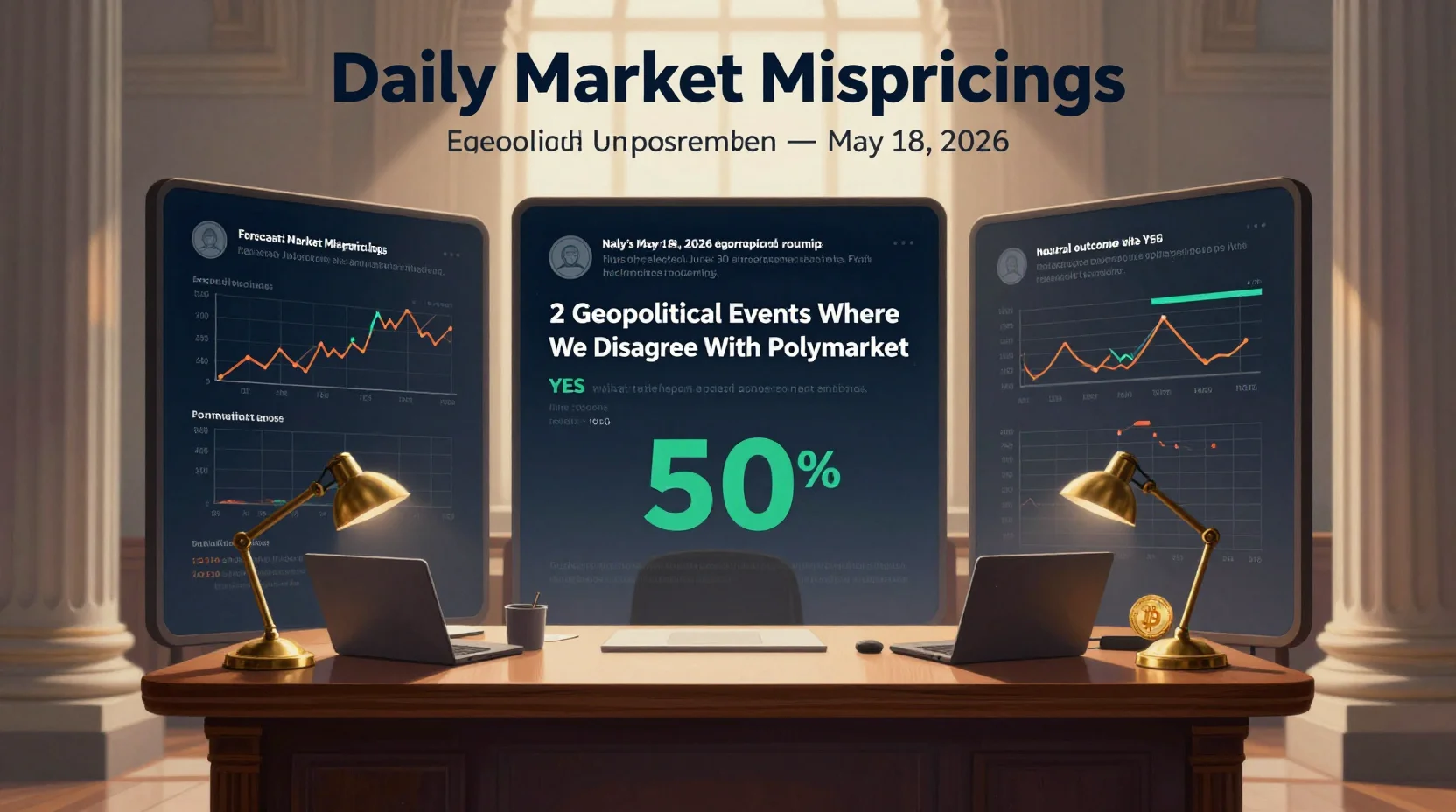 Daily Market Mispricings: 2 Geopolitical Events Where We Disagree With Polymarket — May 18, 2026