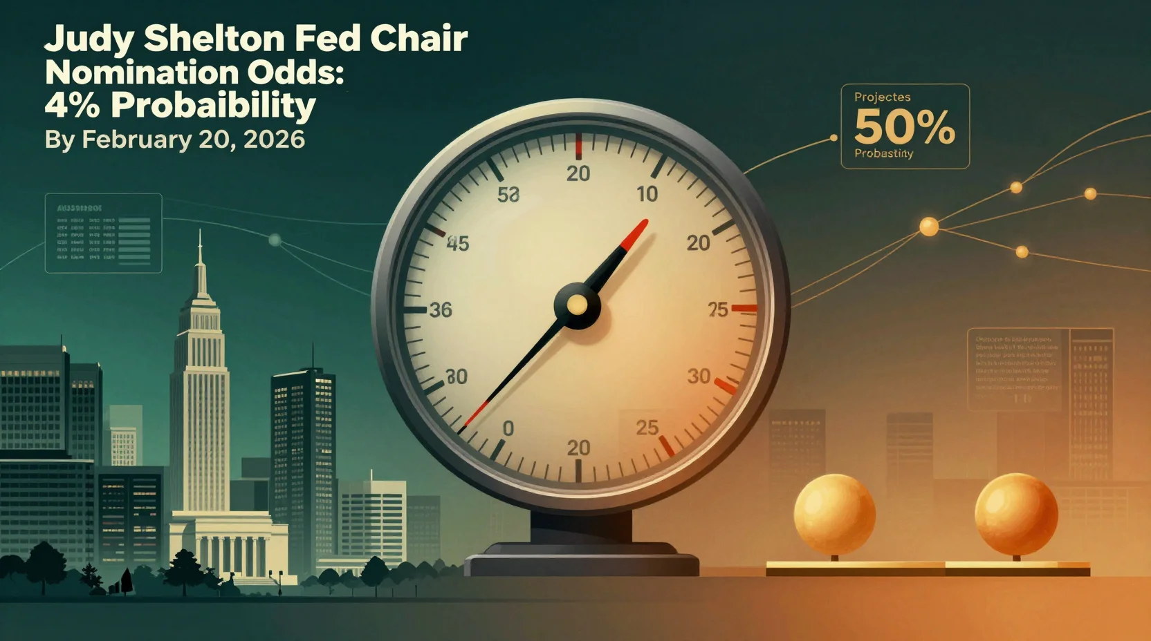Will Judy Shelton Fed Chair Nomination Odds be above threshold by Feb 20, 2026?