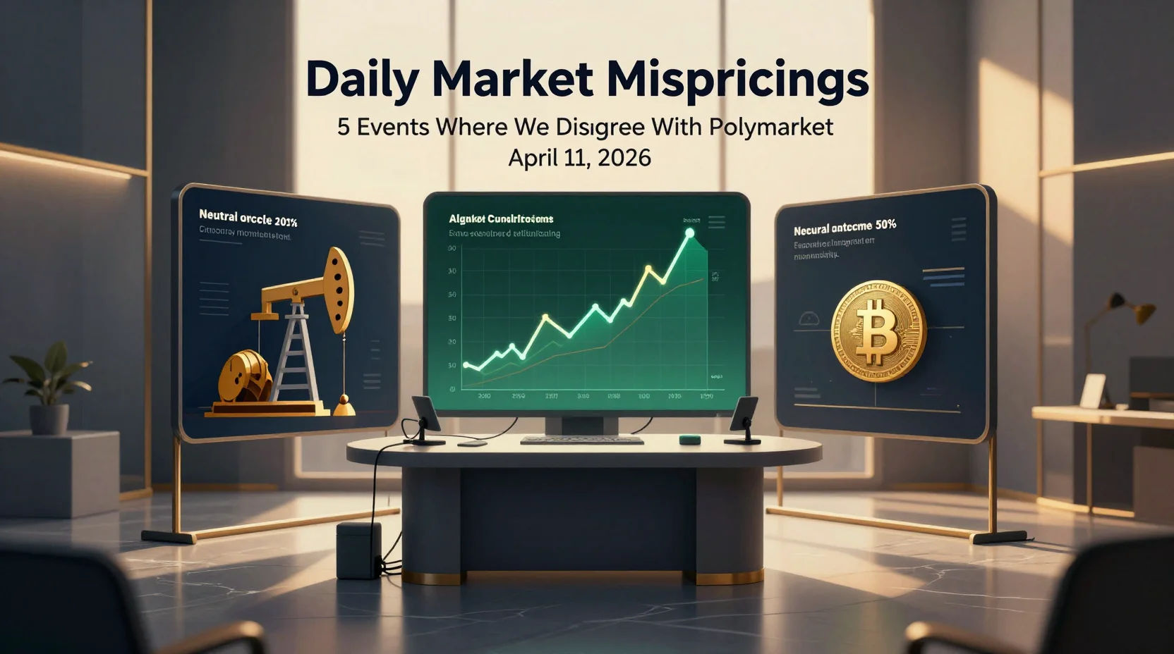 Daily Market Mispricings: 5 Events Where We Disagree With Polymarket — April 11, 2026