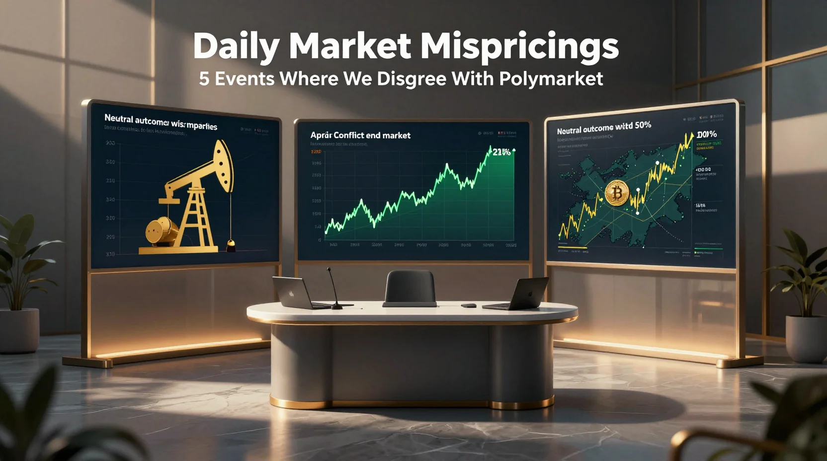 Daily Market Mispricings: 5 Events Where We Disagree With Polymarket — April 13, 2026