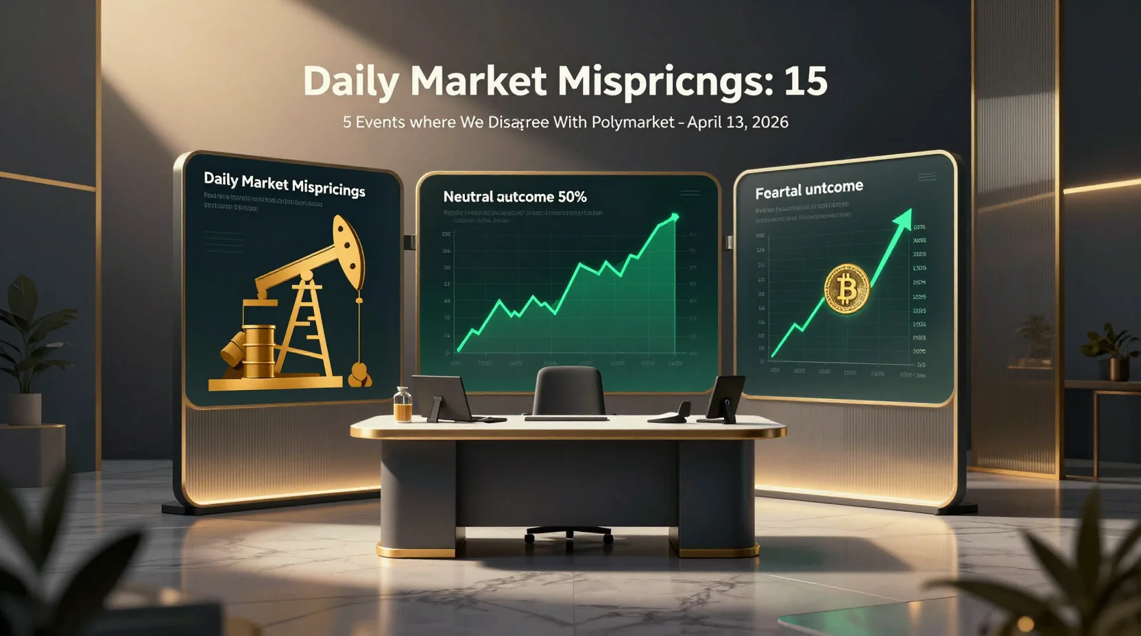 Daily Market Mispricings: 5 Events Where We Disagree With Polymarket — April 13, 2026