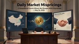Daily Market Mispricings: 2 Geopolitical Events Where We Disagree With Polymarket — May 16, 2026