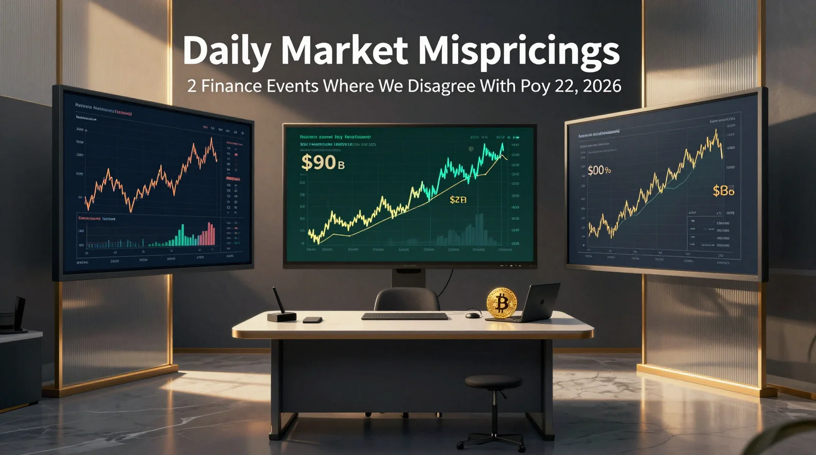 Daily Market Mispricings: 2 Finance Events Where We Disagree With Polymarket — May 22, 2026